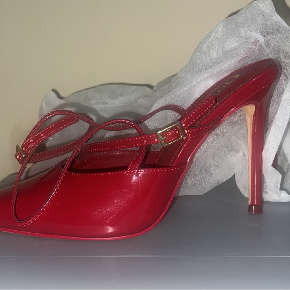 Fashion Nova Glossy Red Heels